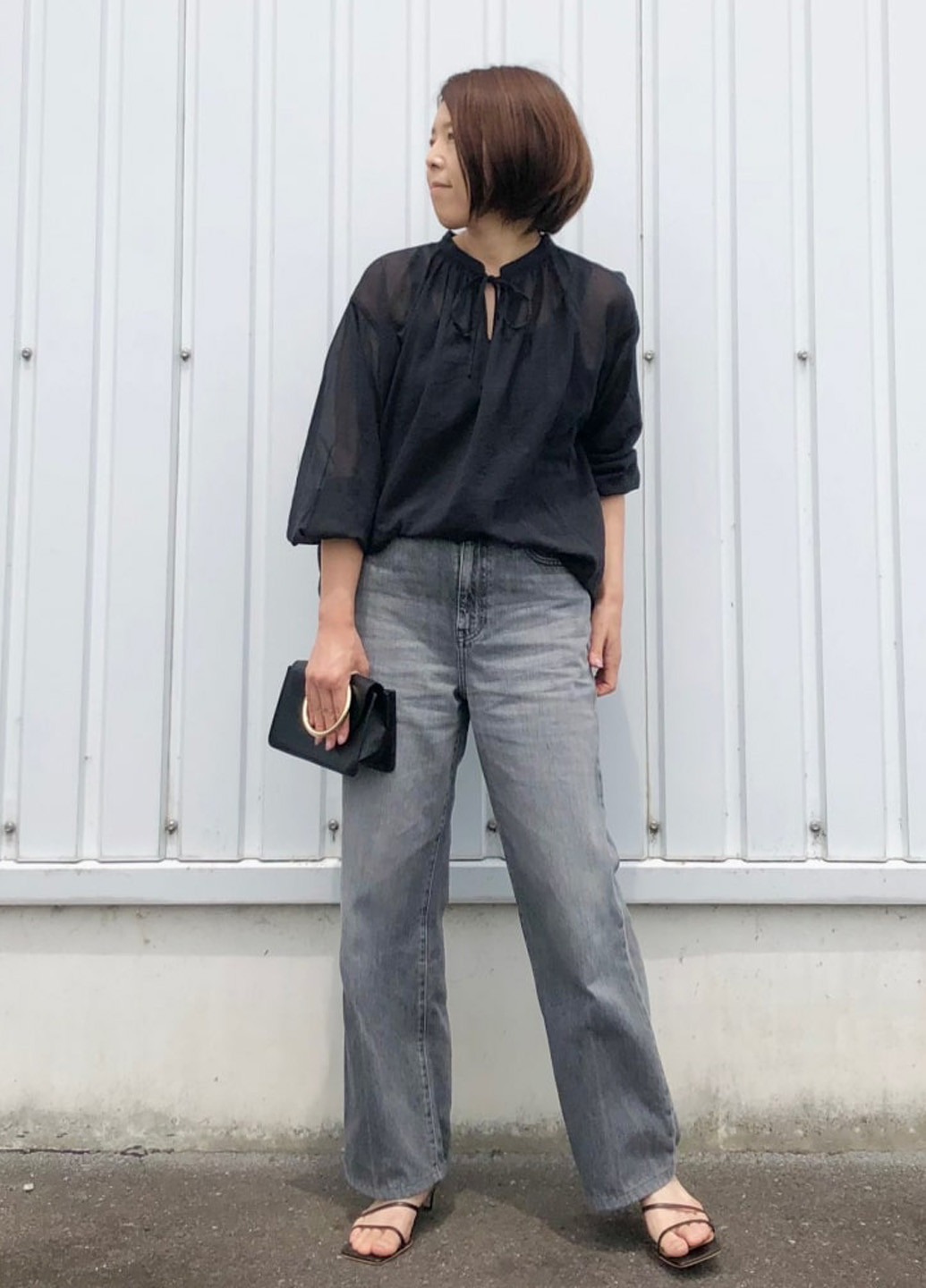 Чёрная блуза Uniqlo