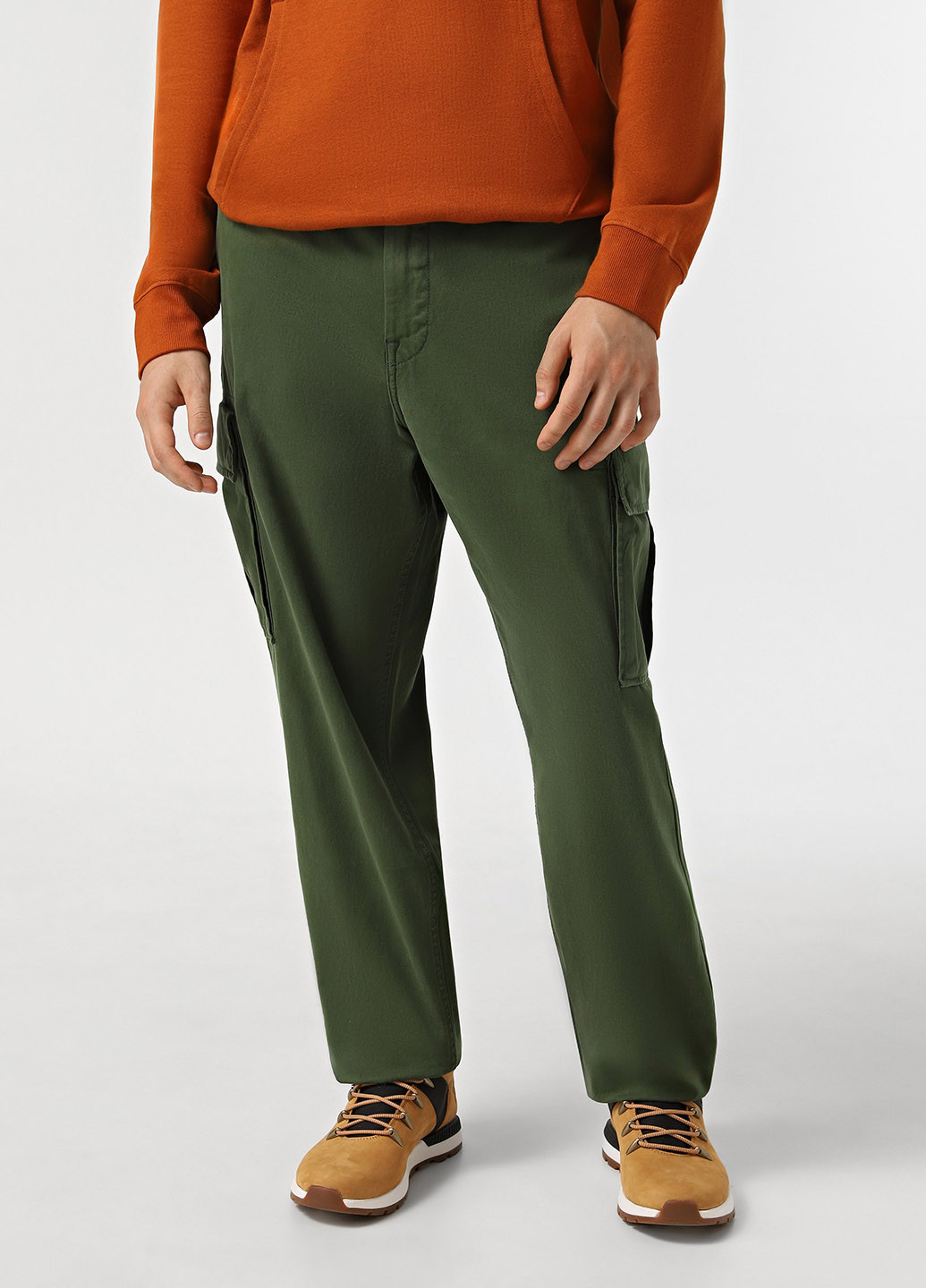 Зеленые кэжуал демисезонные карго брюки Timberland