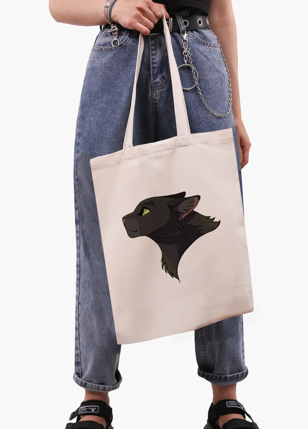 Еко сумка шоппер біла Чорна пантера (Black panther) (9227-2844-WT-1) Еко сумка шоппер біла 41*35 см MobiPrint (221682958)