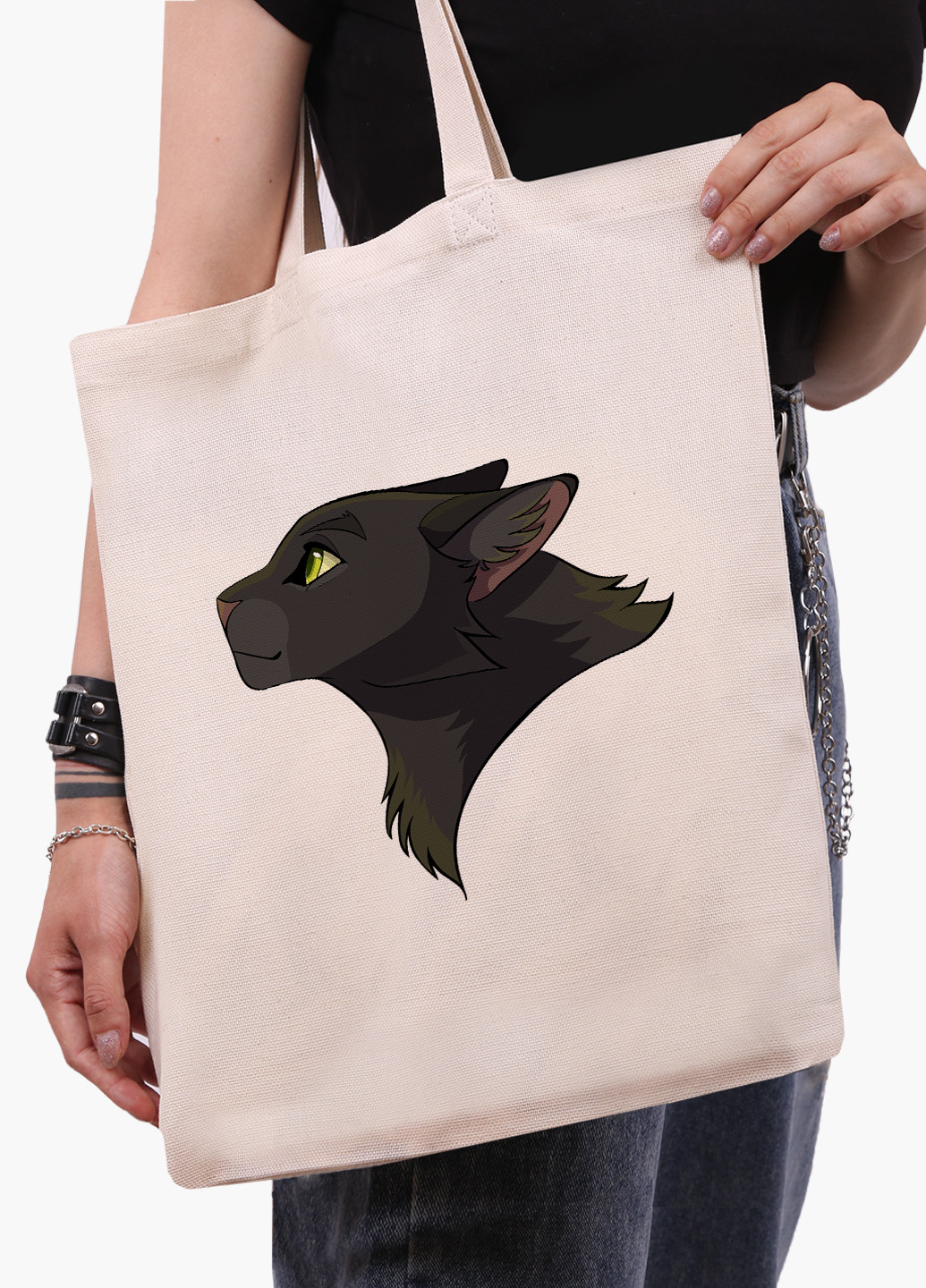 Еко сумка шоппер біла Чорна пантера (Black panther) (9227-2844-WT-1) Еко сумка шоппер біла 41*35 см MobiPrint (221682958)
