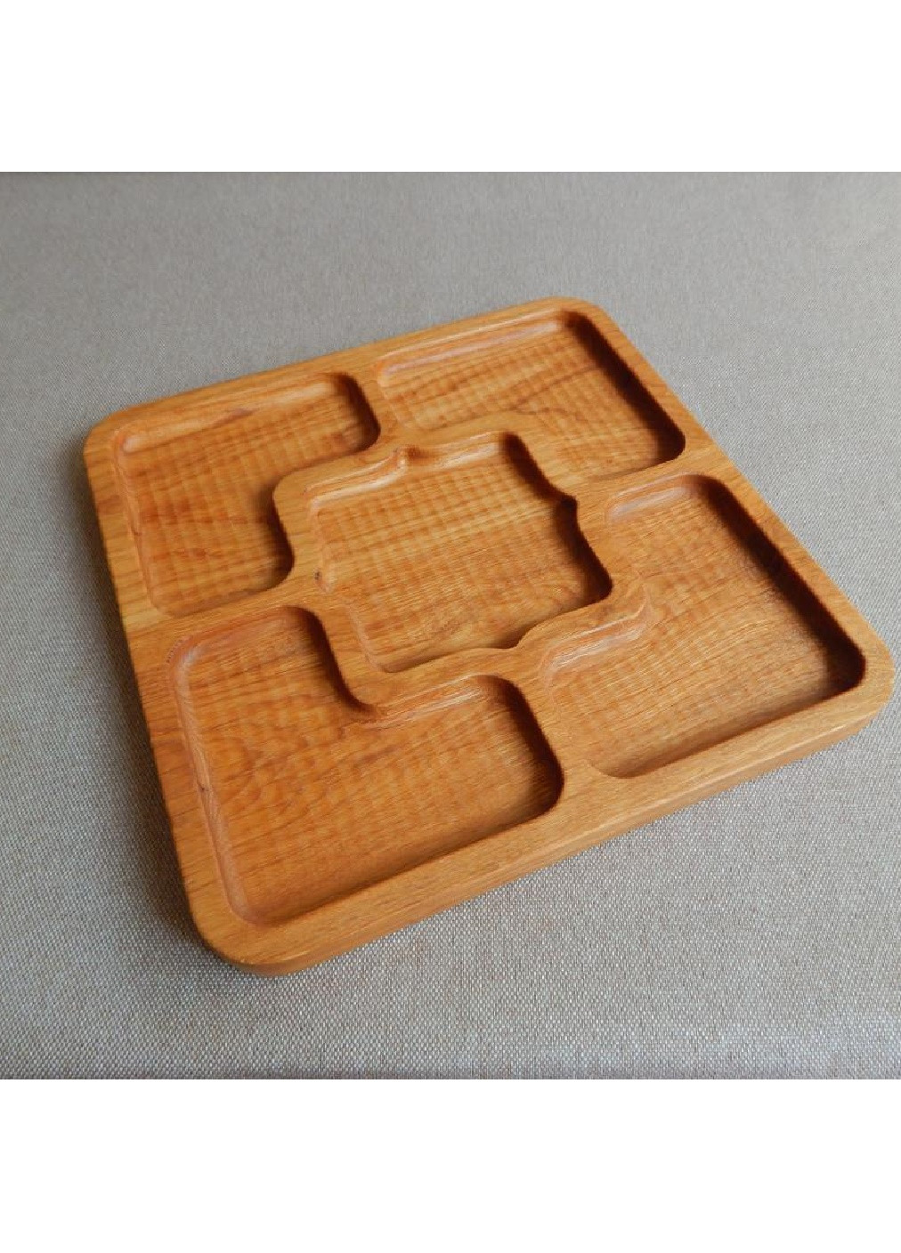 Тарелка менажница поднос доска из дерева ручной работы на пять секций 30х30х2 см (12447163-Т) Francesco Marconi (251208278)