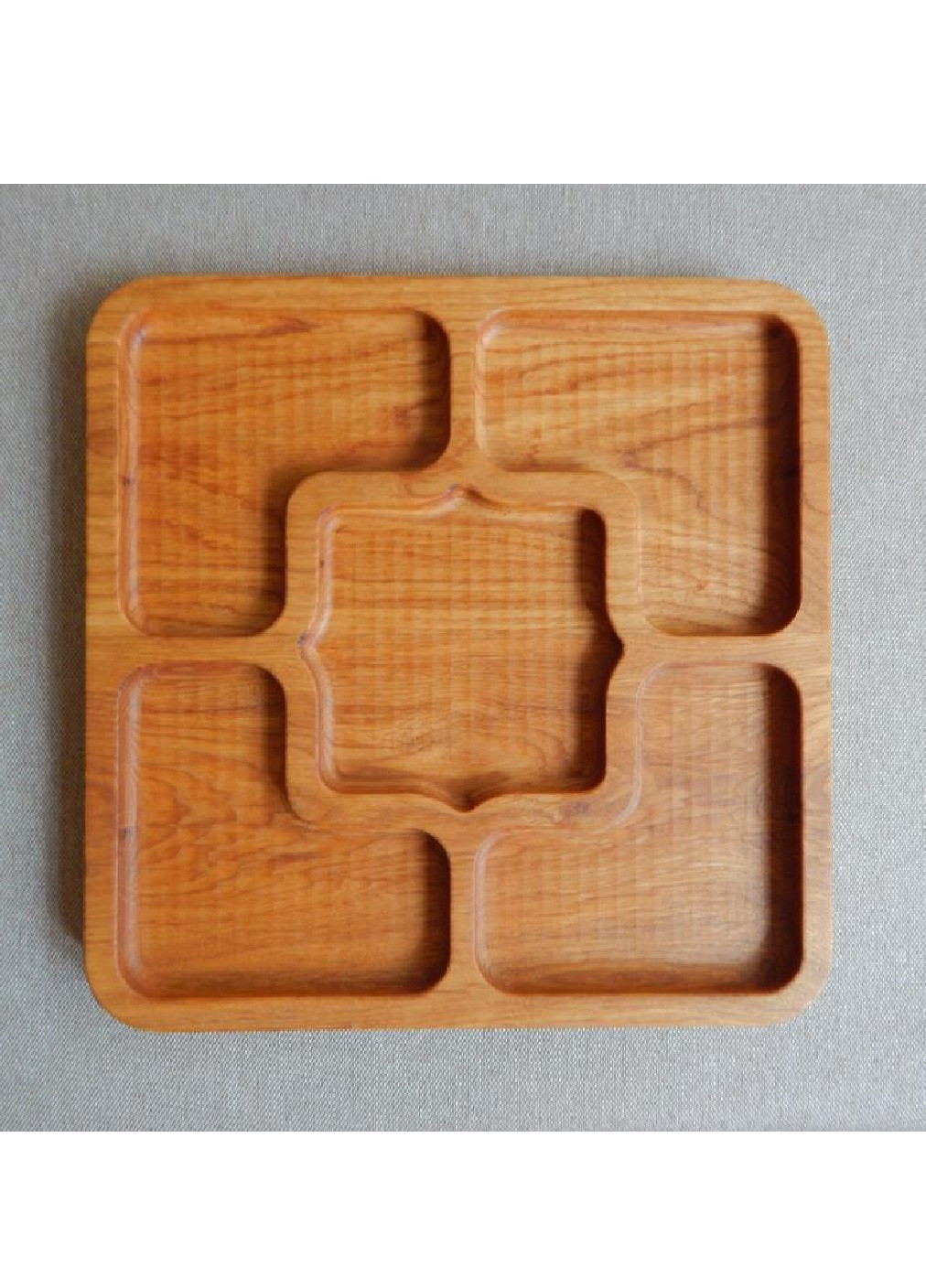 Тарелка менажница поднос доска из дерева ручной работы на пять секций 30х30х2 см (12447163-Т) Francesco Marconi (251208278)