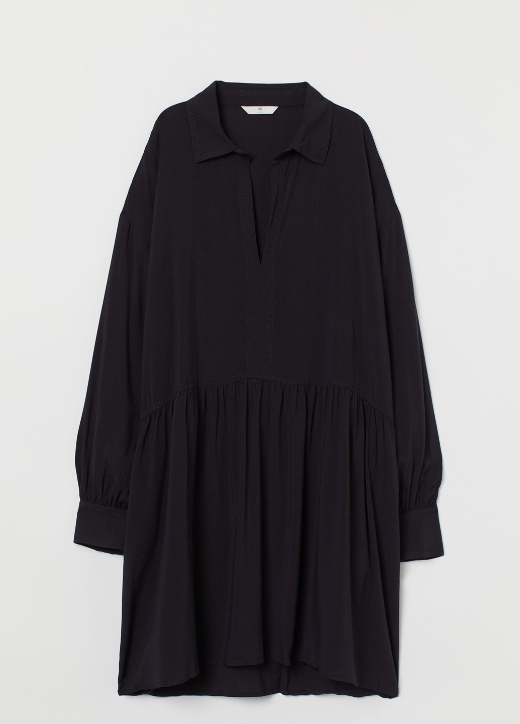 Черное кэжуал платье H&M однотонное