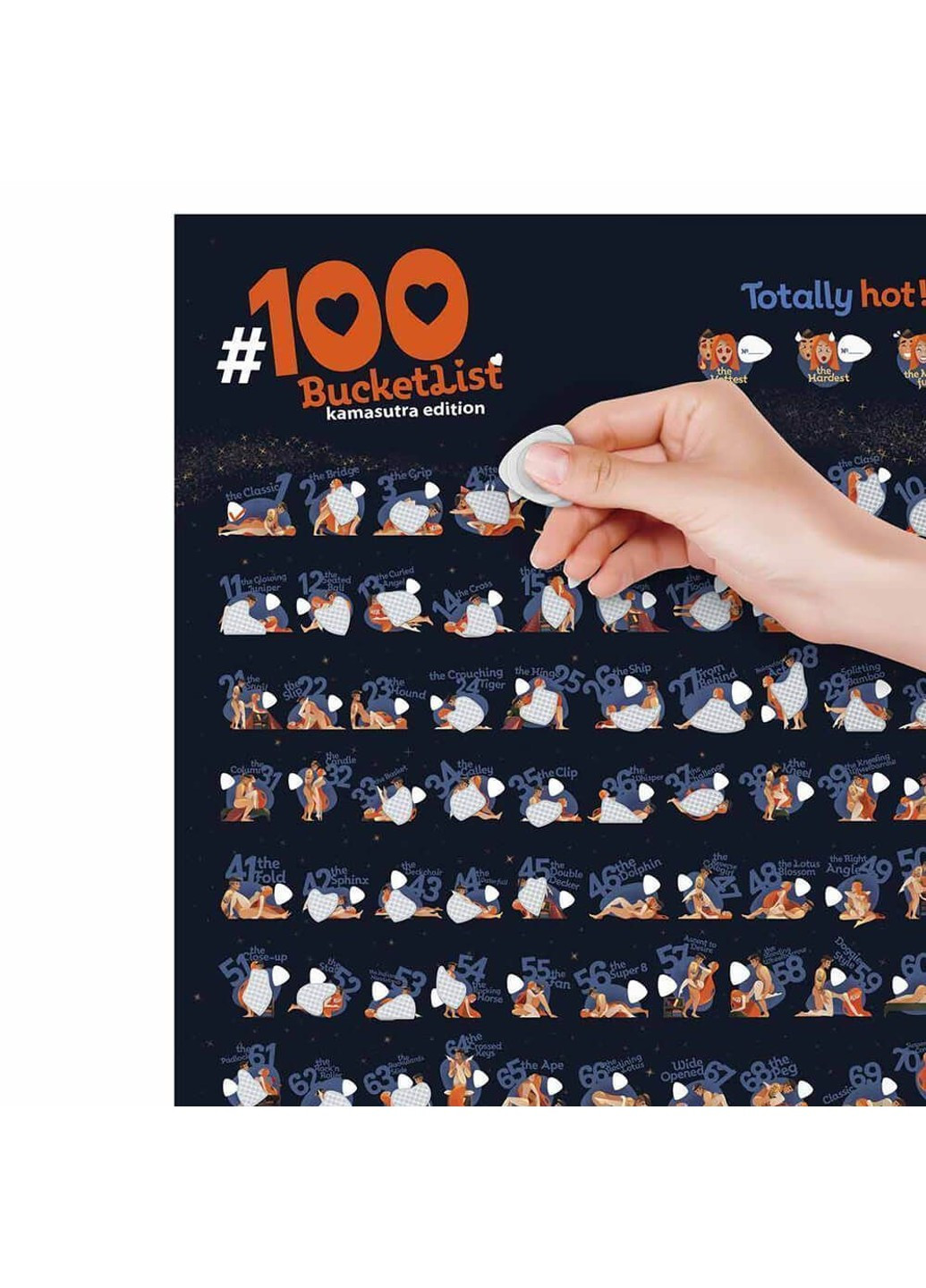 Скретч постер "#100BucketList KAMASUTRA edition" (рама) 1DEA.me (254288790)