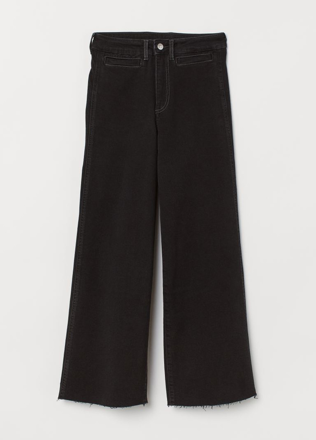 Черные демисезонные клеш фит джинсы H&M