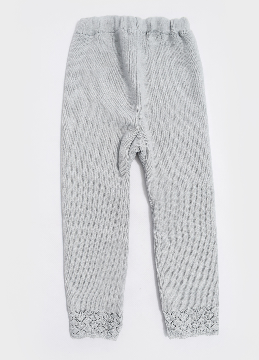 Светло-серые кэжуал демисезонные прямые брюки Mari-Knit