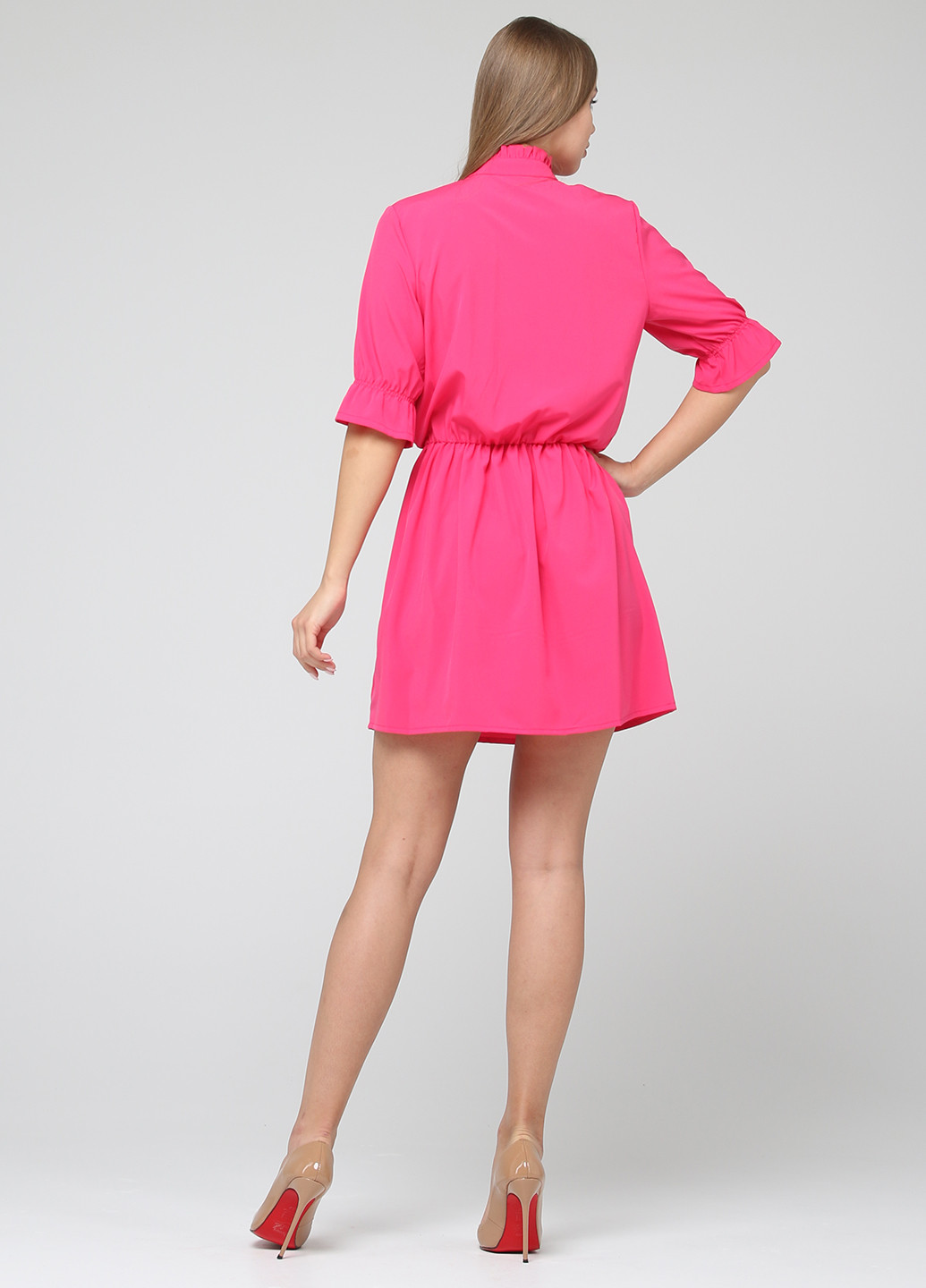 Розовое кэжуал платье Brunello de Neri однотонное