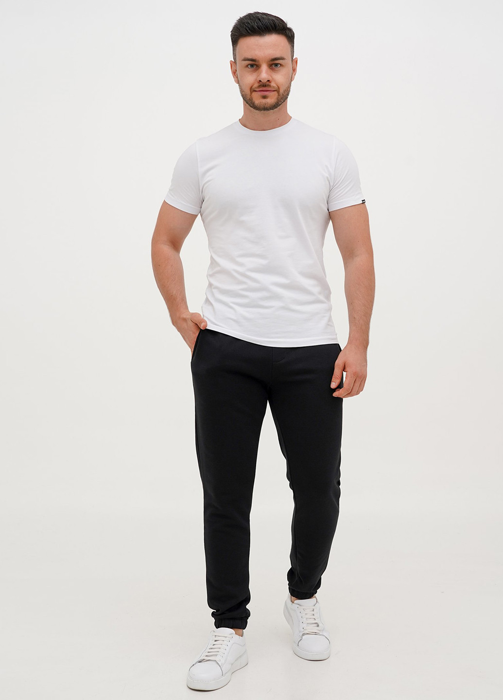 Черные кэжуал, спортивные демисезонные джоггеры брюки Trend Collection