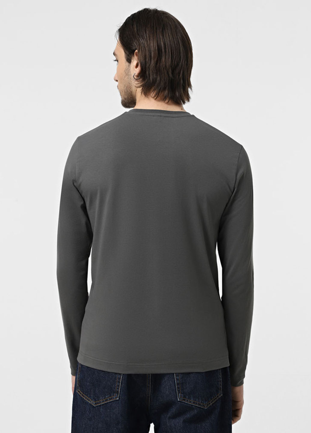 Лонгслів Promin однотонний темно-сірий кежуали бавовна