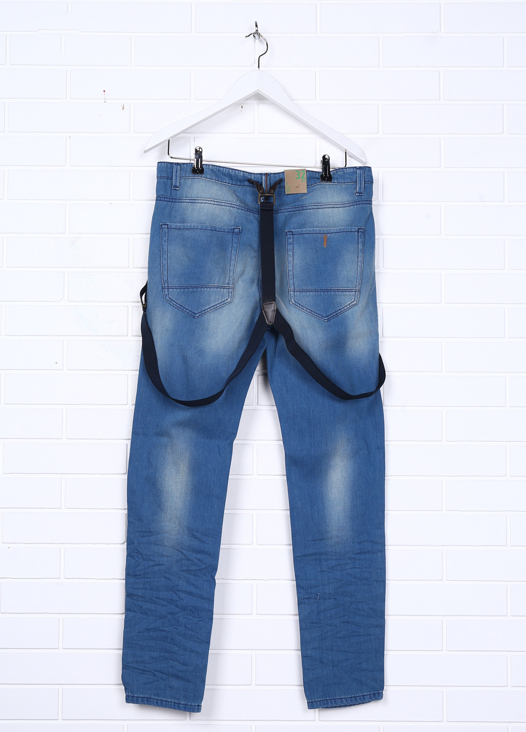 Джинси United Colors of Benetton прямі однотонні блідо-сині джинсові