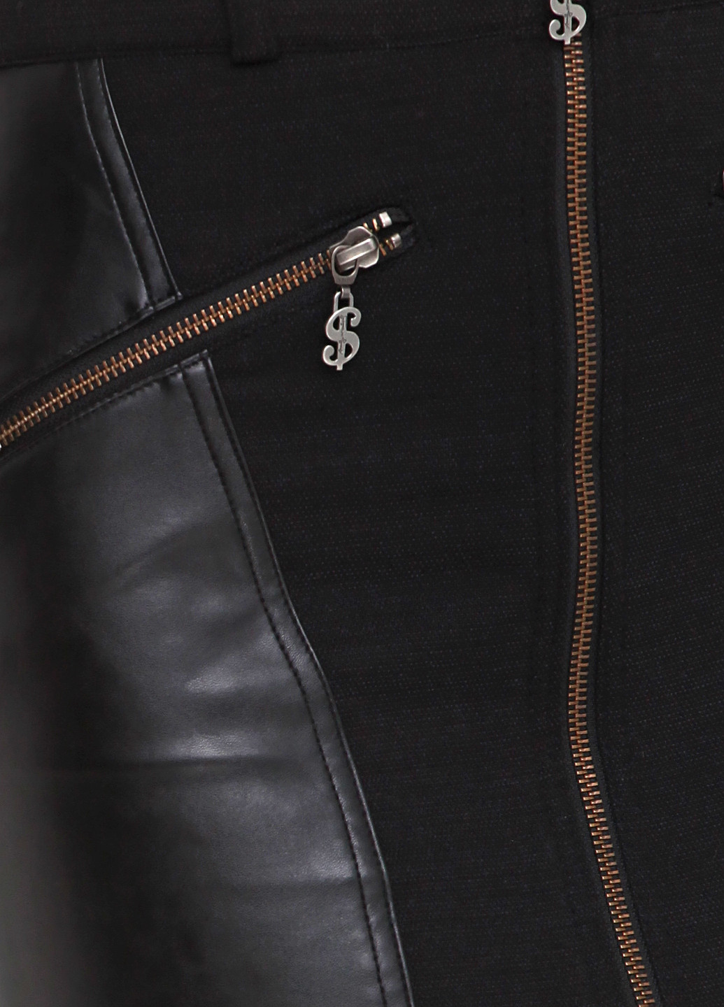 Черная кэжуал однотонная юбка Andy Warhol мини