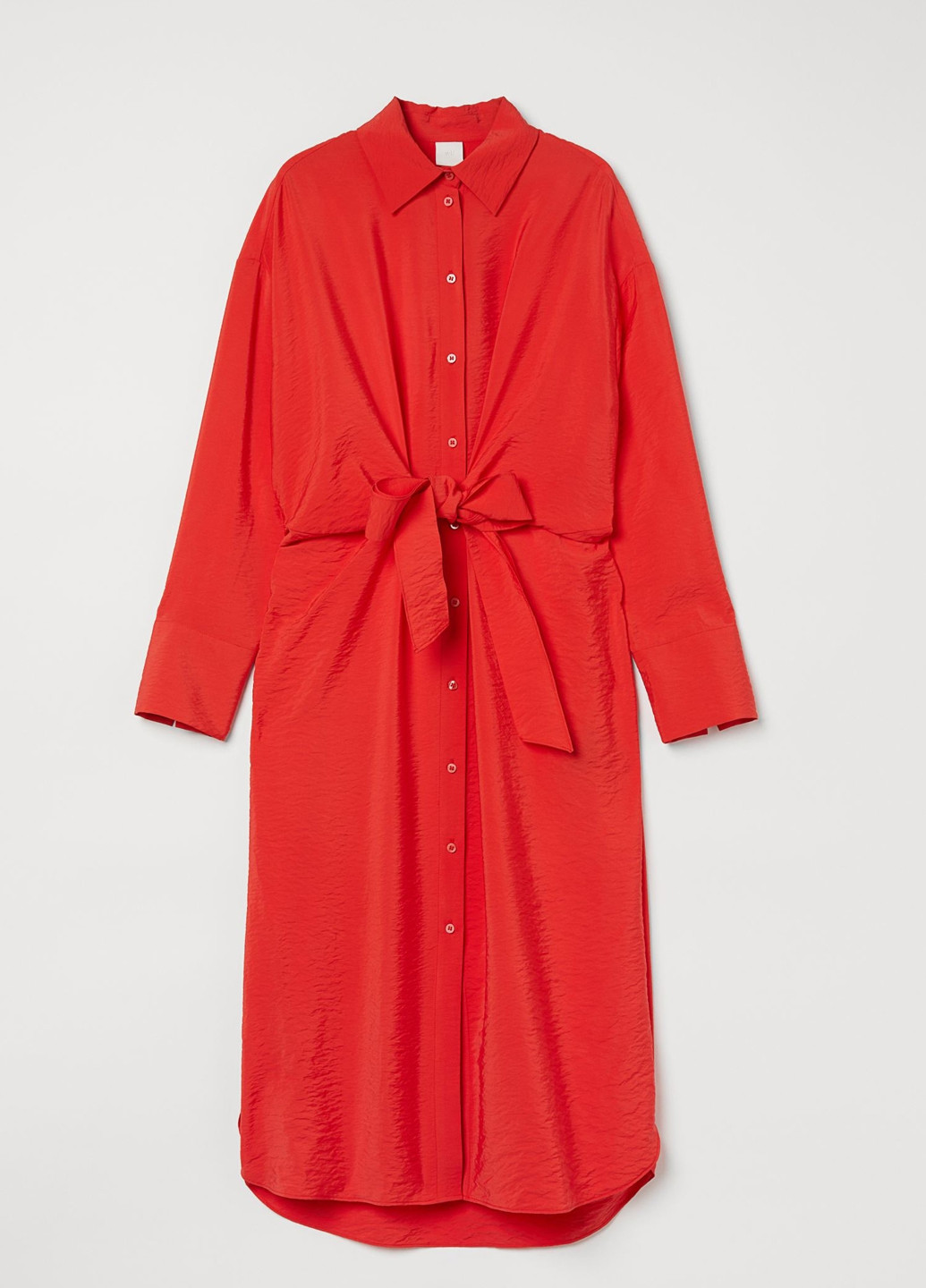 Червона кежуал сукня сорочка H&M однотонна