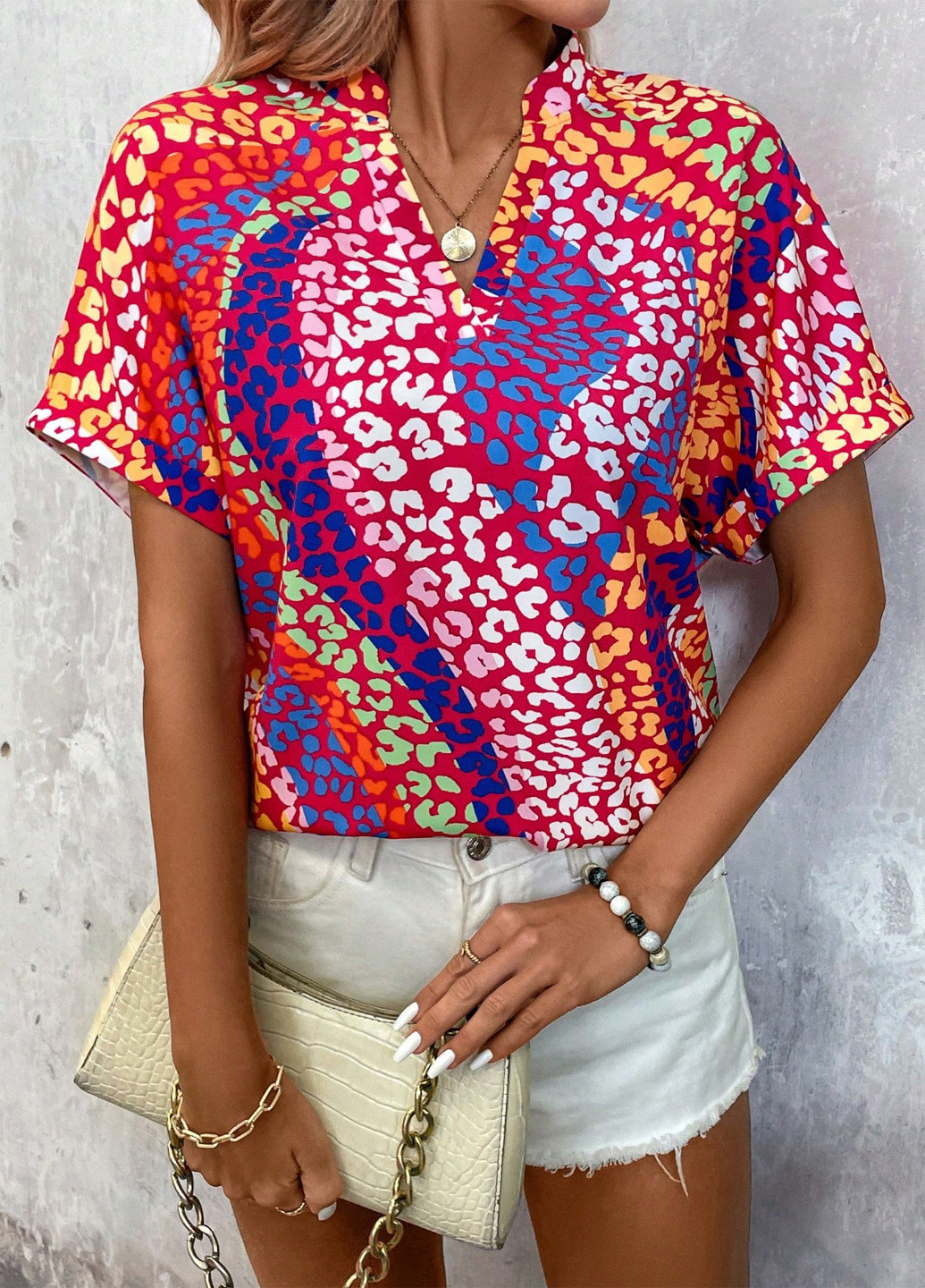 Комбинированная блуза SHEIN