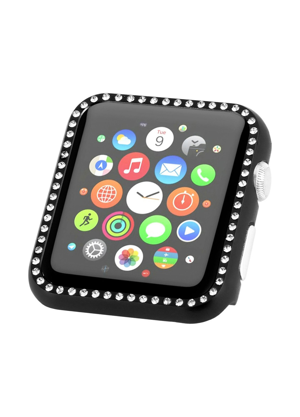 Накладка для годин зі стразами Apple Watch 38/40 Aluminium Diamond Black XoKo накладка для часов со стразами apple watch 38/40 xoko aluminium diamond black (143704611)