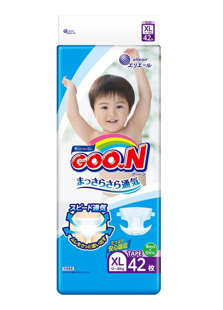 Підгузник Big XL 12-20 кг унісекс 42 шт. (843132) Goo.N (207383796)