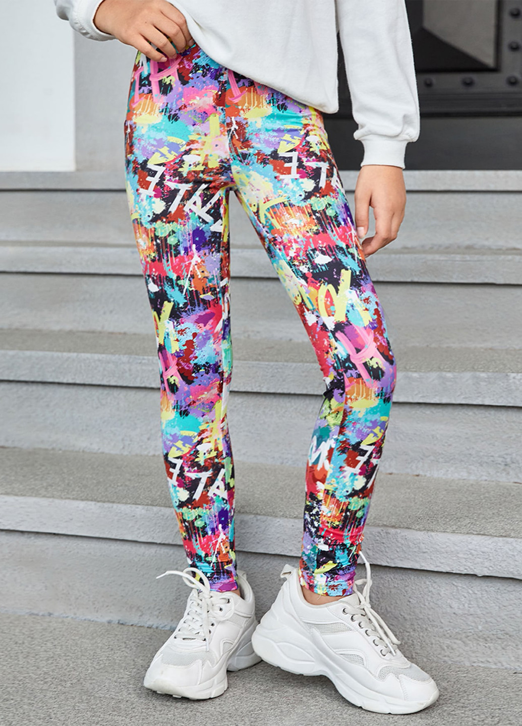 Комбинированные демисезонные леггинсы SHEIN