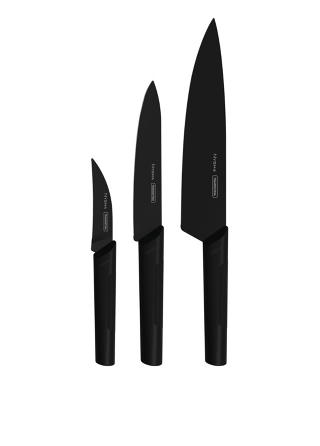 Набір ножів (3 пр.) Tramontina чорний, нержавіюча сталь