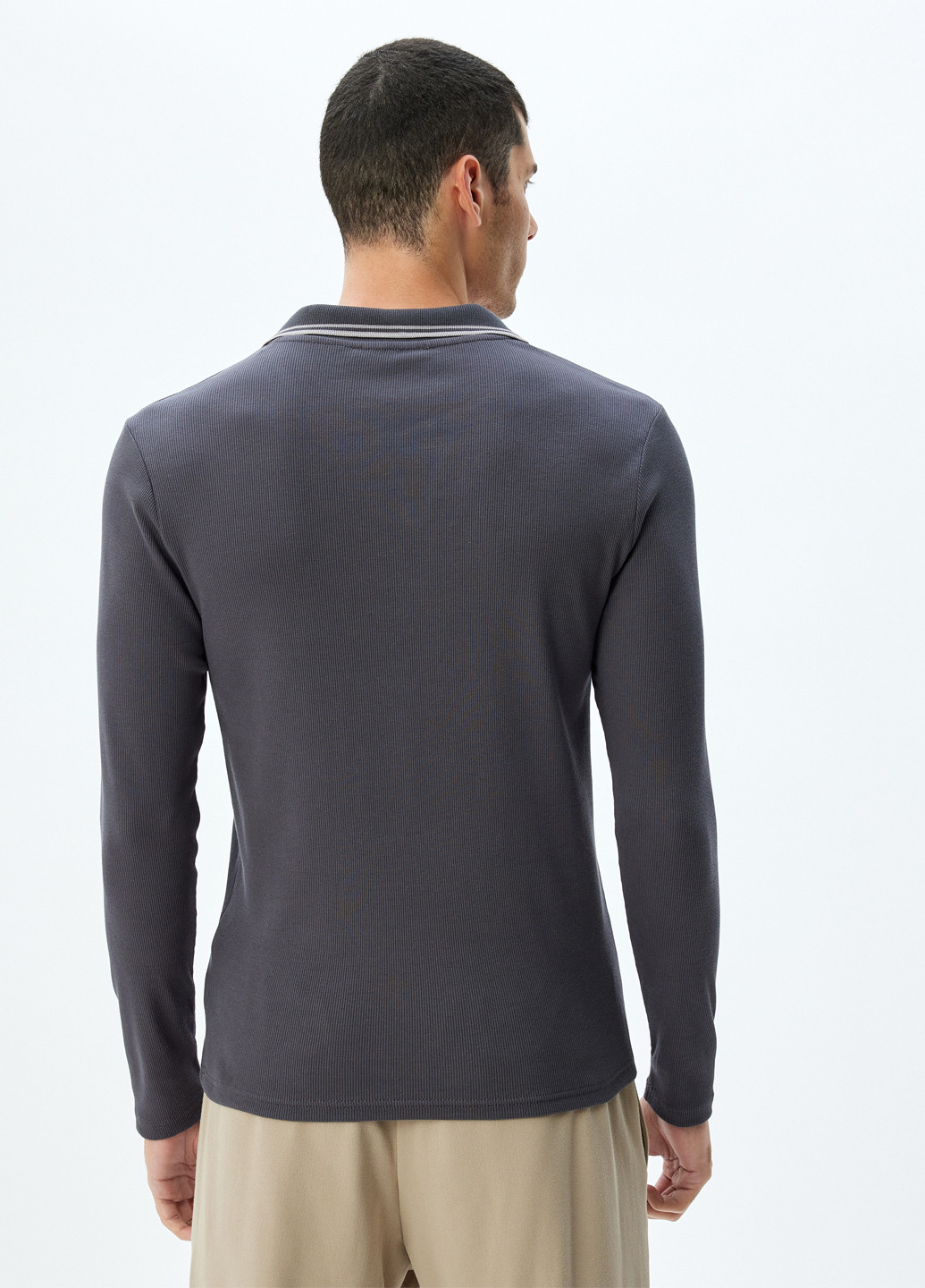 Темно-синяя футболка-поло для мужчин KOTON однотонная