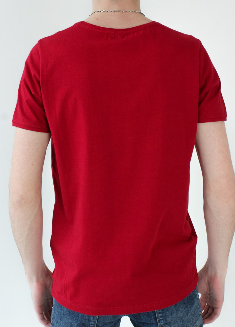 Красная футболка мужская красная базовая с коротким рукавом Jean Piere