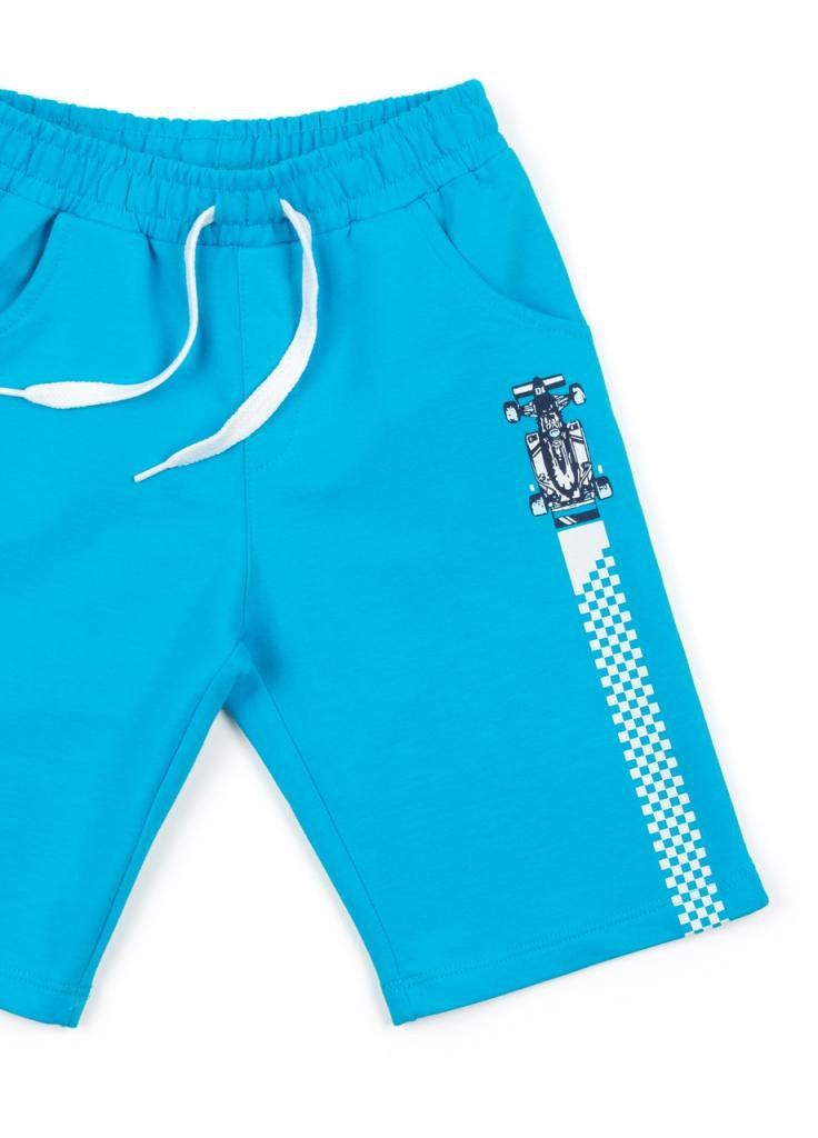 Блакитний літній костюм десткий з машинками (12103-110b-blue) Breeze