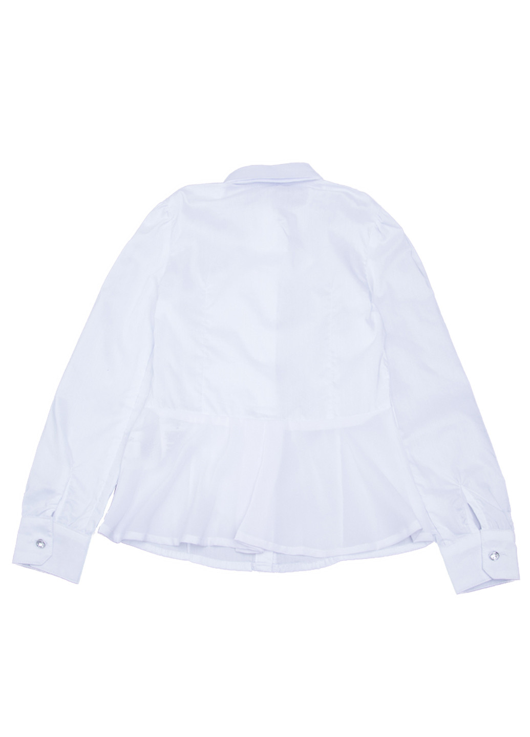 Белая однотонная блузка с длинным рукавом Pinetti демисезонная