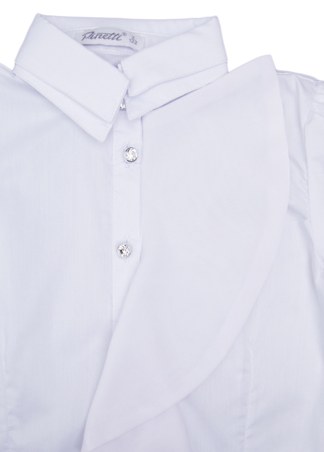 Белая однотонная блузка с длинным рукавом Pinetti демисезонная
