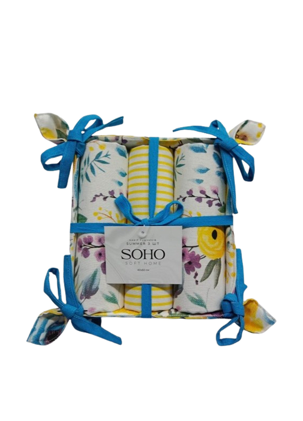 Набір рушників 40*60см бавовна 100% Summer 3 шт. Soho комбінований