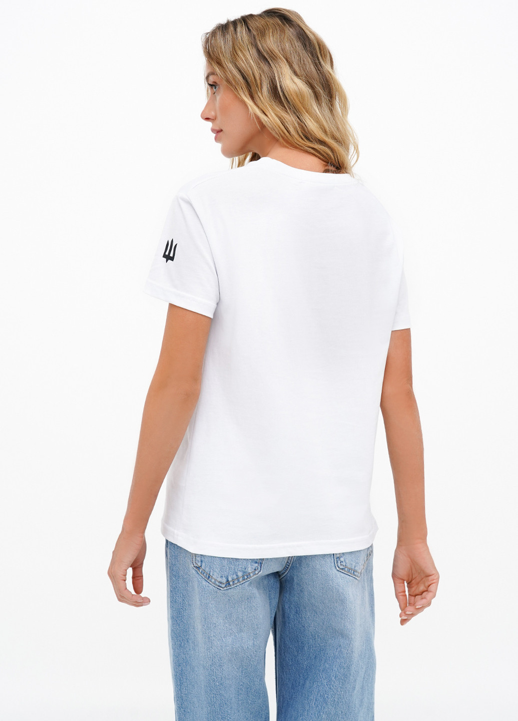 Белая летняя женская футболка Kasta x ЄП