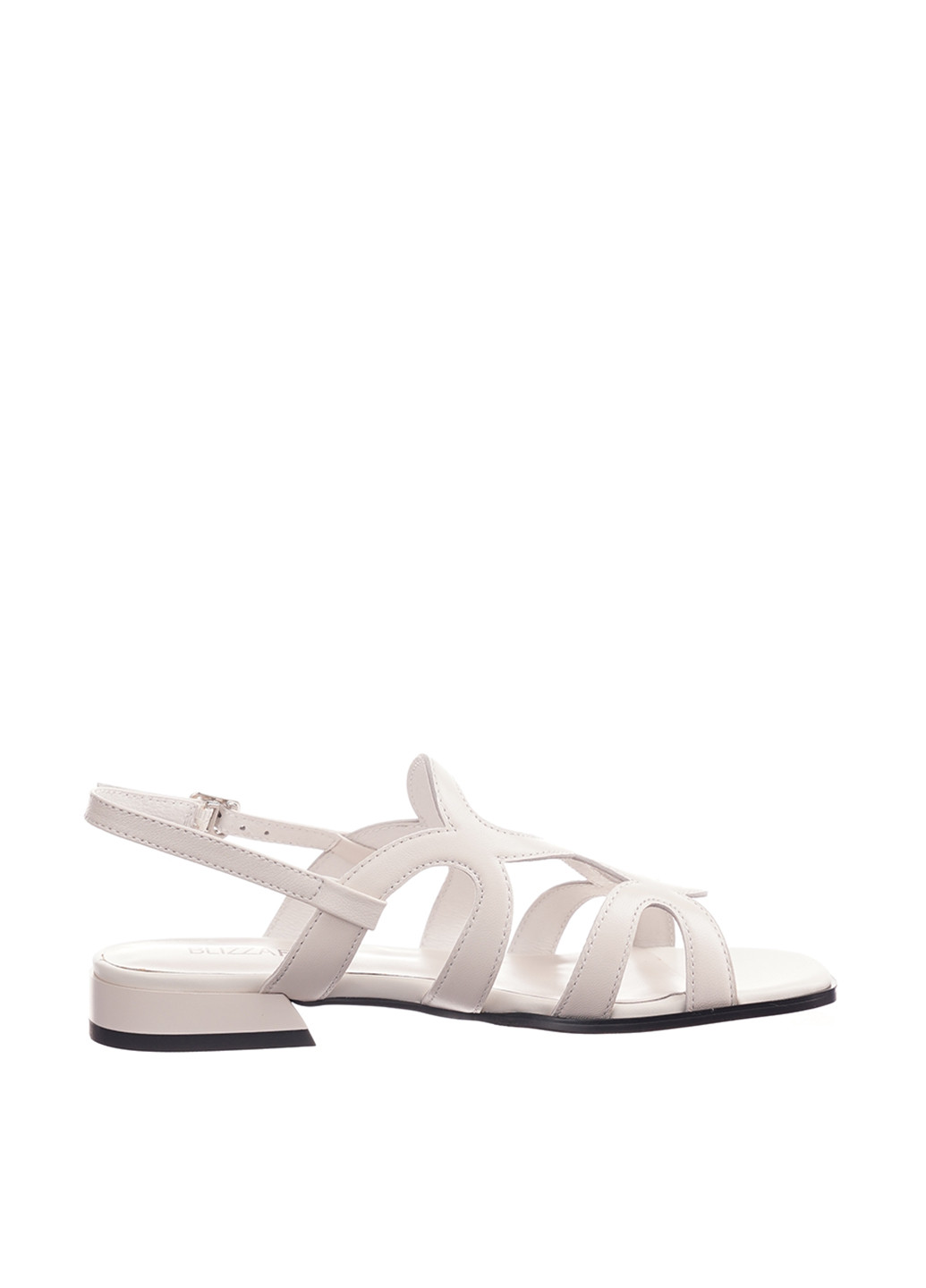 Светло-бежевые босоножки Blizzarini с ремешком с белой подошвой