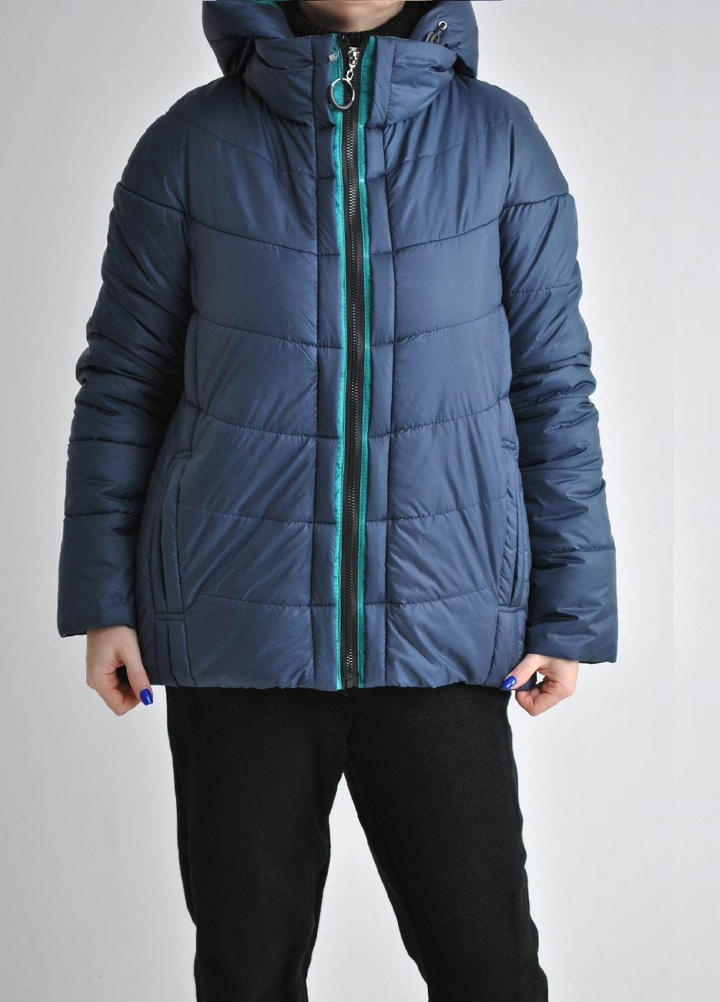 Темно-синяя демисезонная куртка Fashion Club