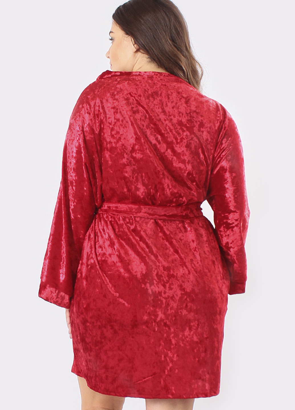 Темно-красный демисезонный комплект (ночная рубашка, халат) Ghazel