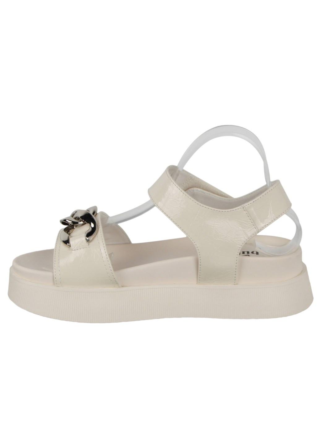 Бежевые женские босоножки 197928, бежевый, 36, 2999860524444 Buts на липучке