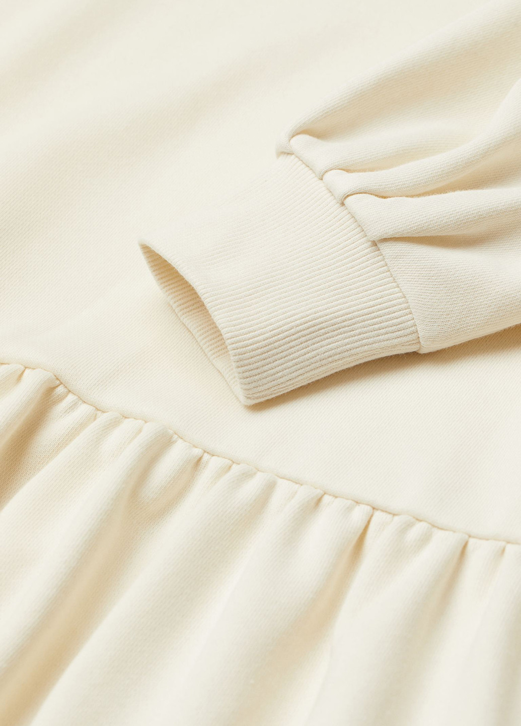 Молочное кэжуал платье платье-свитшот H&M однотонное