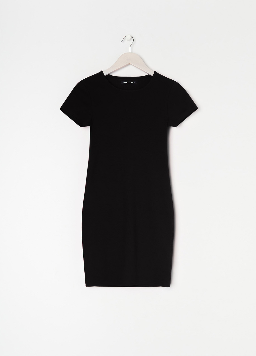 Черное кэжуал платье платье-футболка Sinsay однотонное