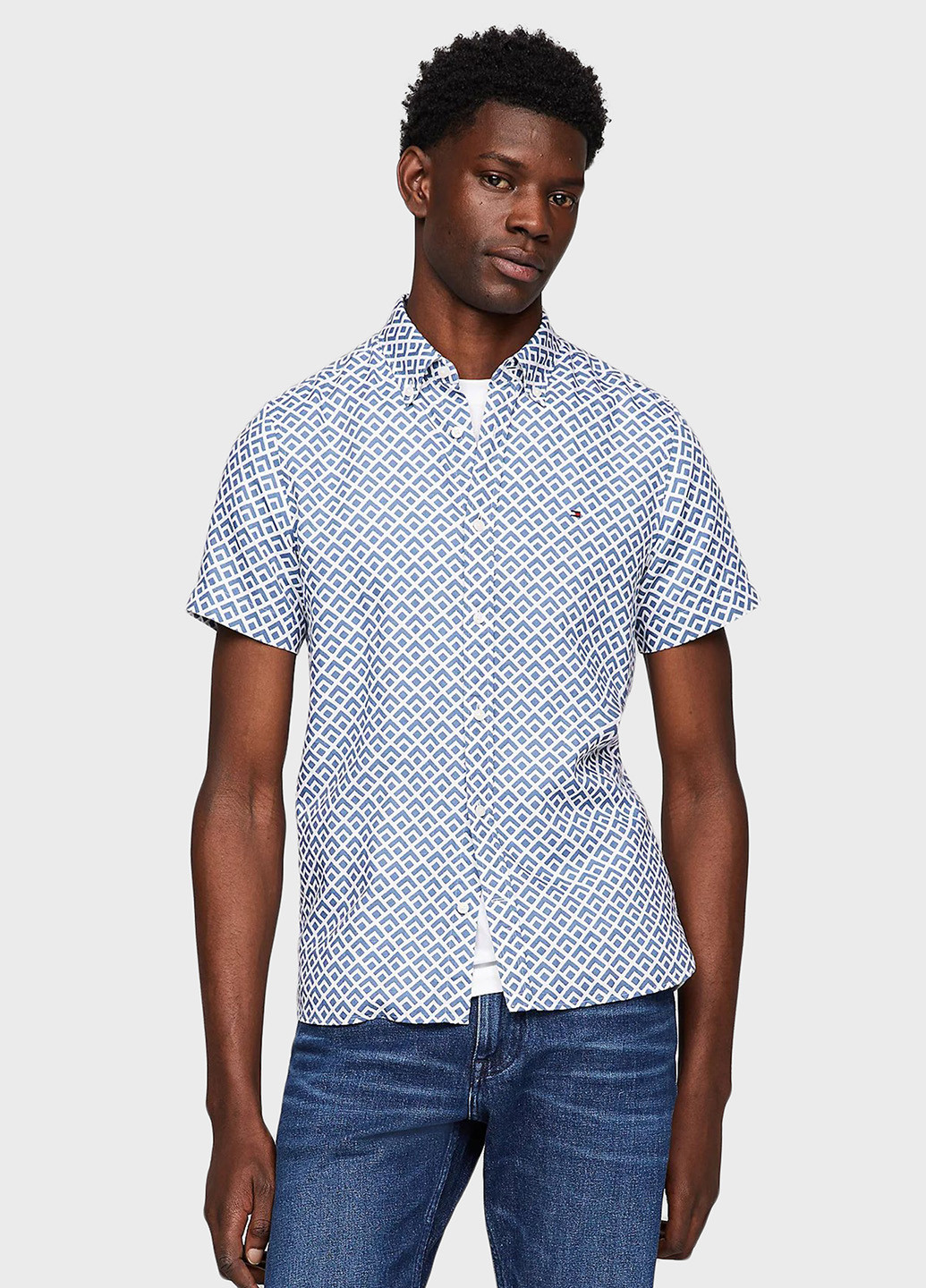 Цветная кэжуал рубашка с геометрическим узором Tommy Hilfiger