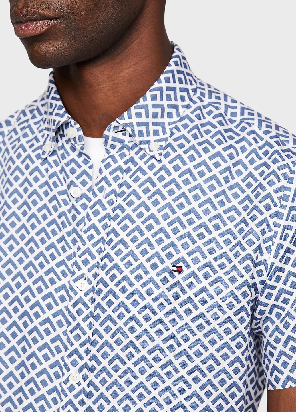 Цветная кэжуал рубашка с геометрическим узором Tommy Hilfiger