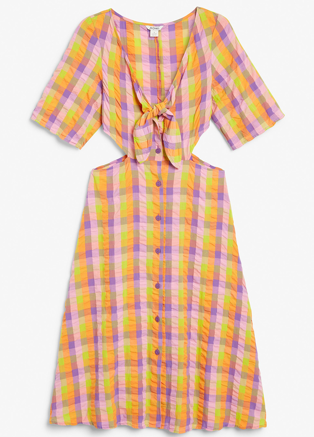 Комбинированное кэжуал платье рубашка Monki в клетку