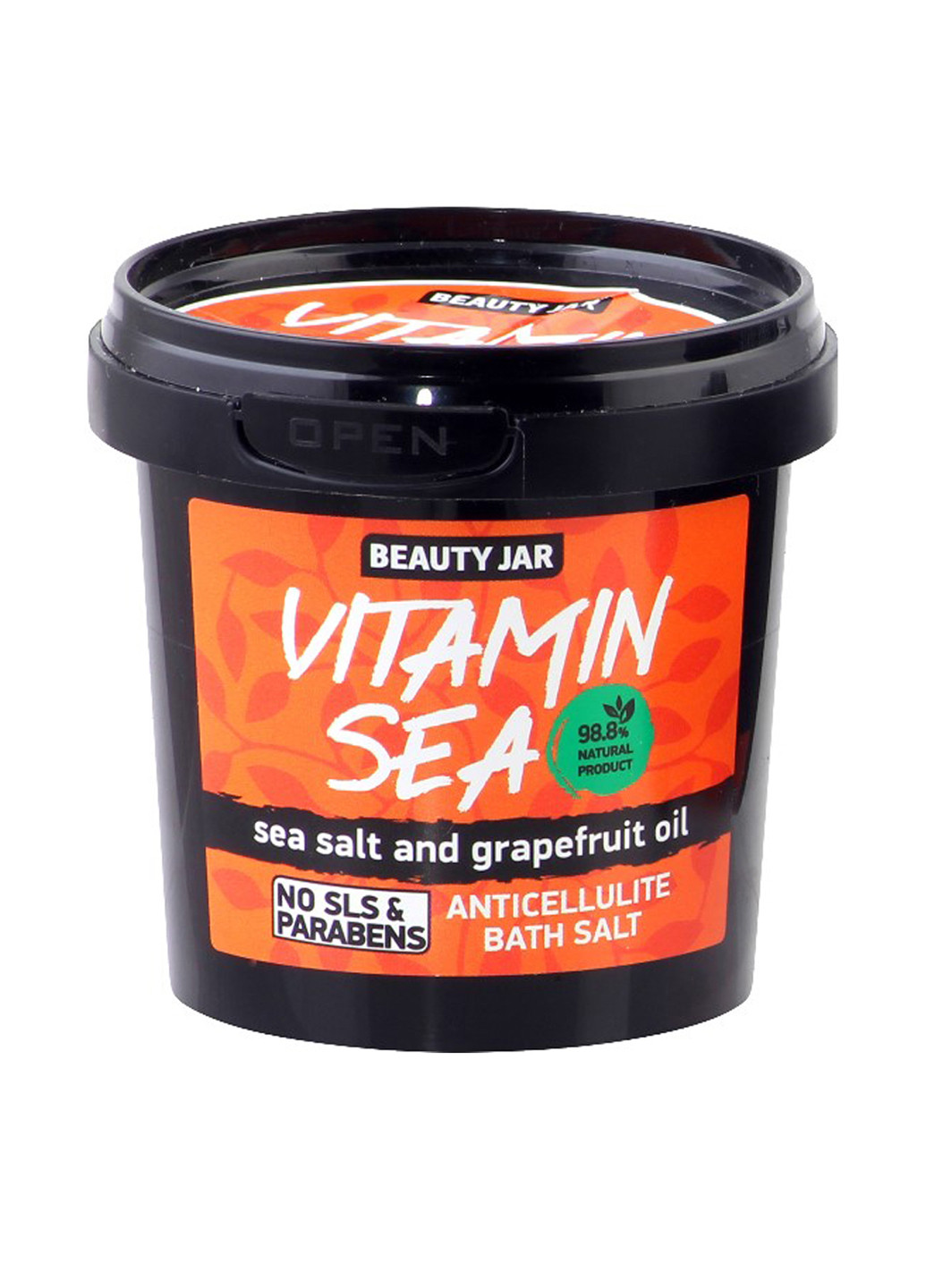 Антицелюлітна морська сіль для ванн з маслом грейпфрута, 150 г Beauty Jar (162947333)