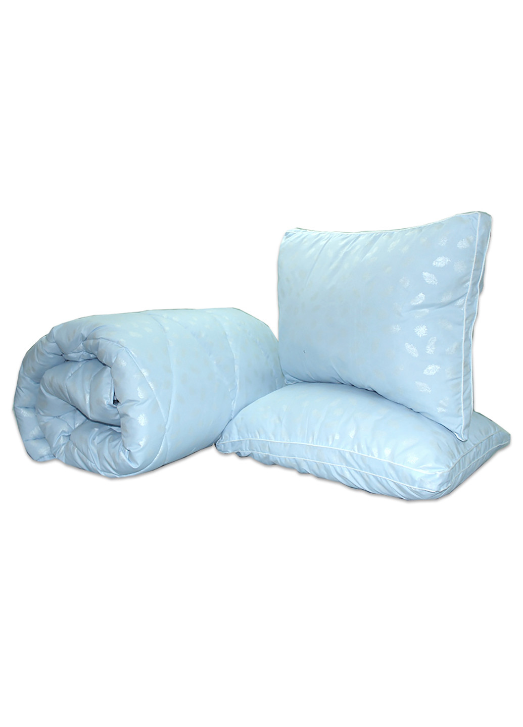 Комплект одеяло лебяжий пух "Голубое" двуспальное + 2 подушки 50х70 см Tag (250608787)