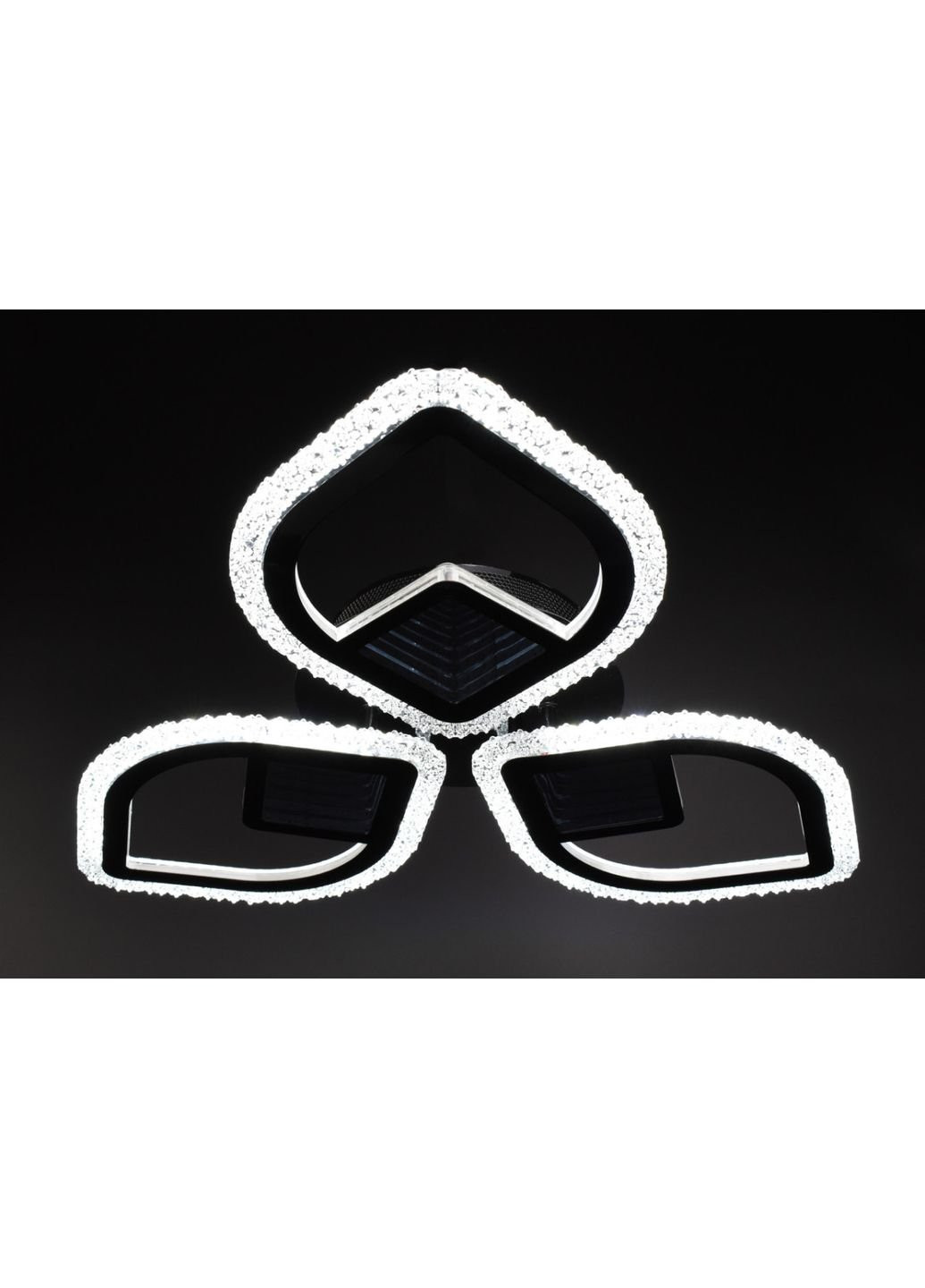 Люстра потолочная LED с пультом A2722/3-3D-bk Черный 8х53х53 см. Sunnysky (253527946)