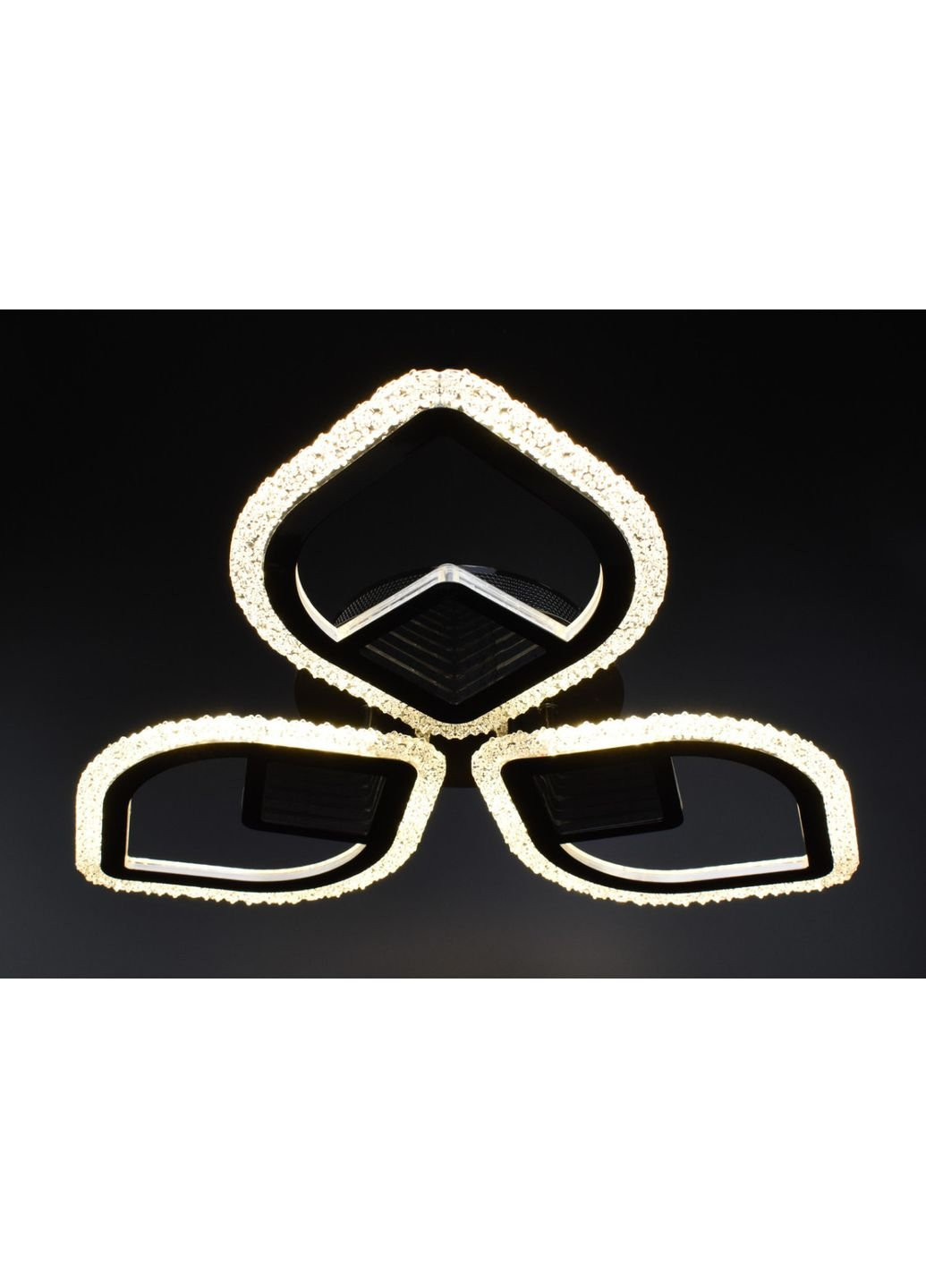 Люстра потолочная LED с пультом A2722/3-3D-bk Черный 8х53х53 см. Sunnysky (253527946)