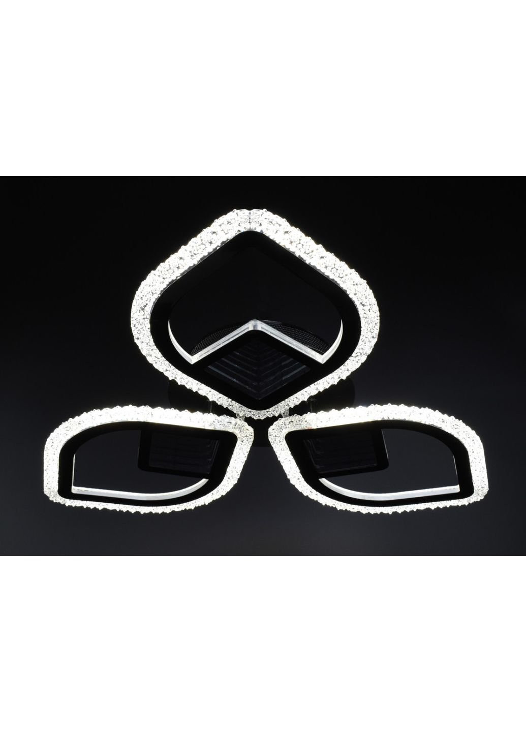 Люстра потолочная LED с пультом A2722/3-3D-bk Черный 8х53х53 см. Sunnysky (253527946)