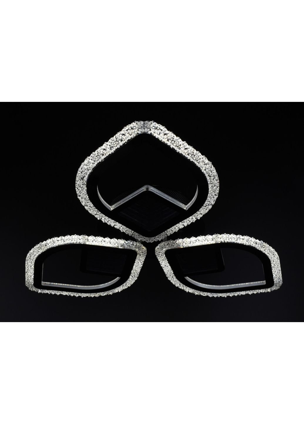 Люстра потолочная LED с пультом A2722/3-3D-bk Черный 8х53х53 см. Sunnysky (253527946)