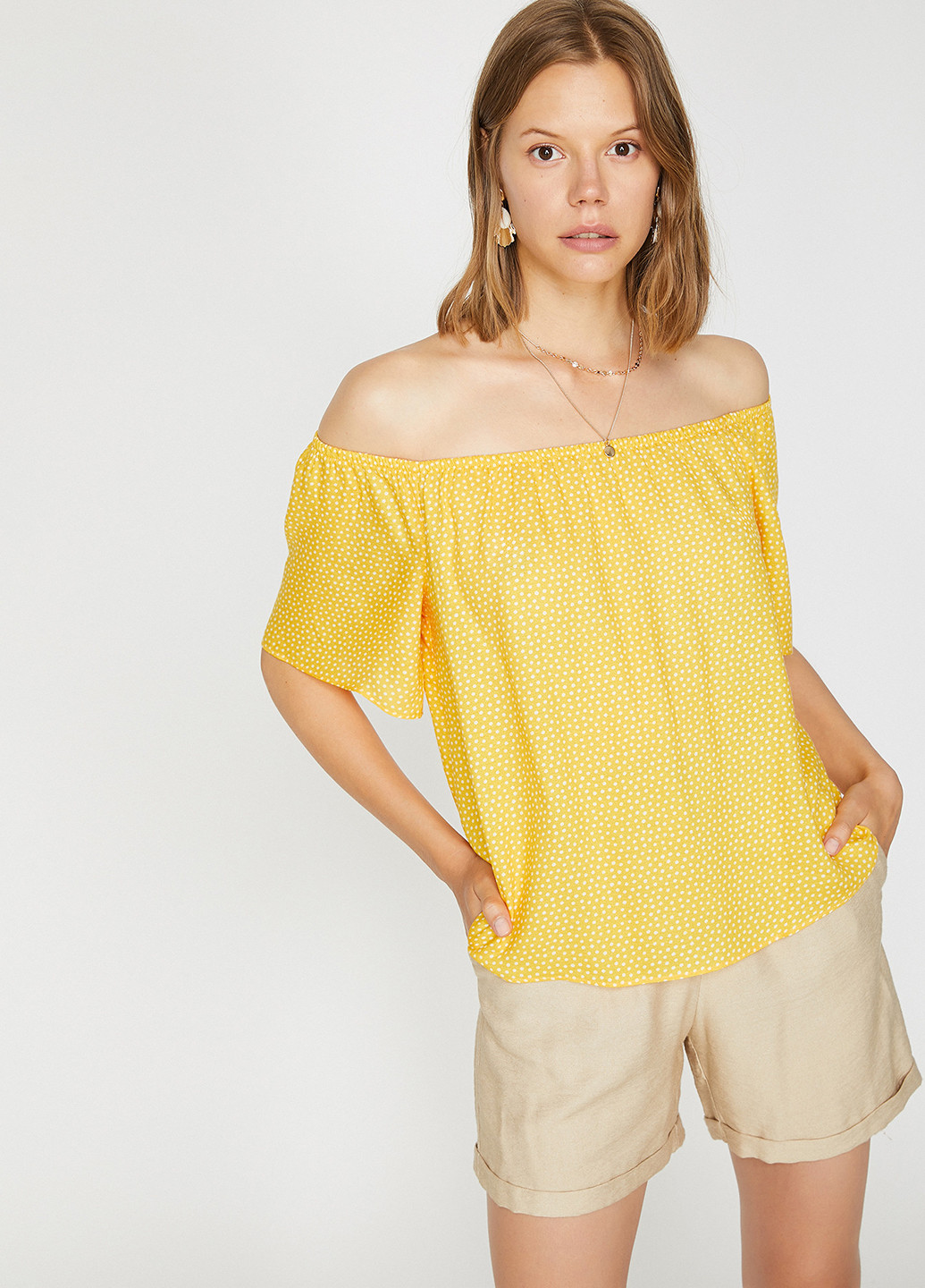 Світло-оранжева літня блуза KOTON