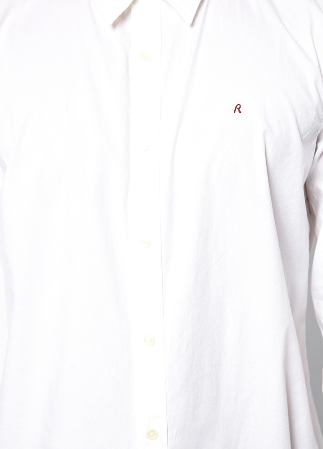Белая кэжуал рубашка однотонная Replay