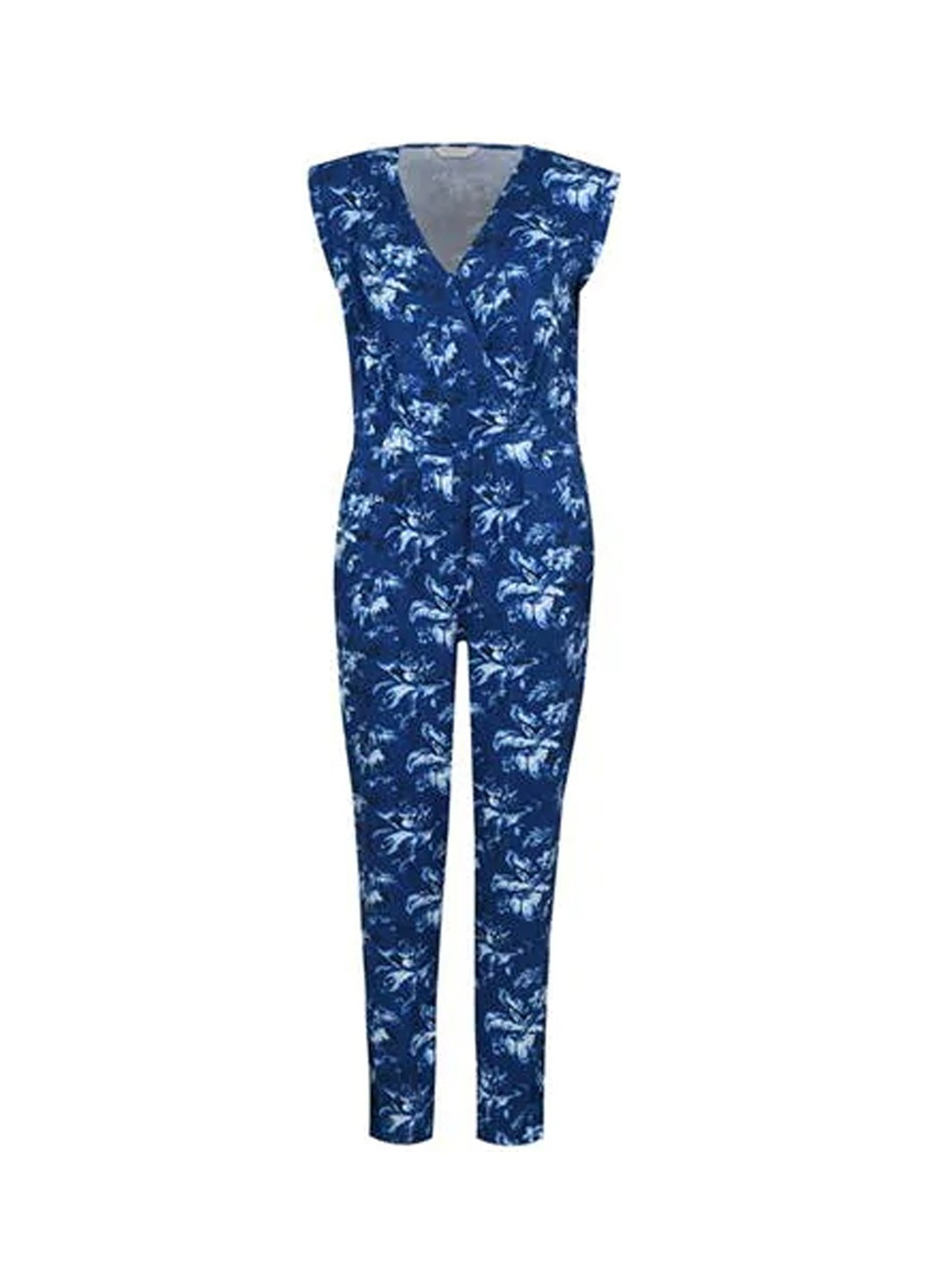 Комбінезон Jack Wills комбінезон-брюки квітковий синій кежуал віскоза