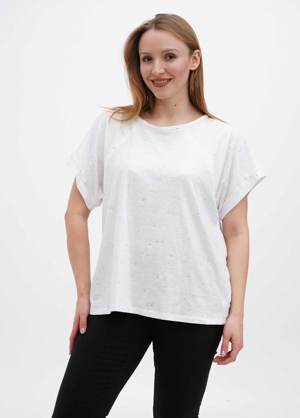 Белая летняя футболка 9 Fashion