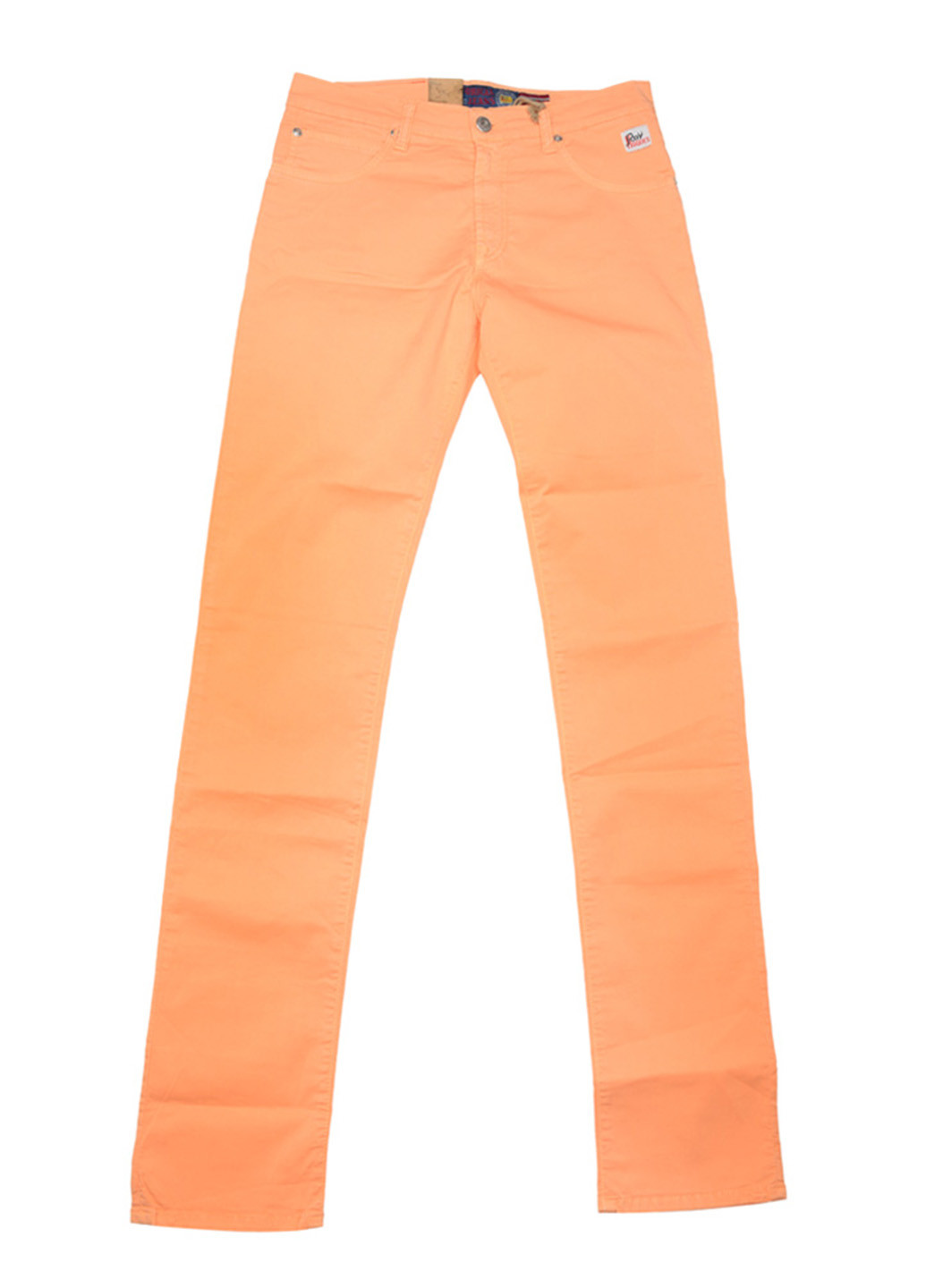 Персиковые кэжуал демисезонные брюки прямые Rogers