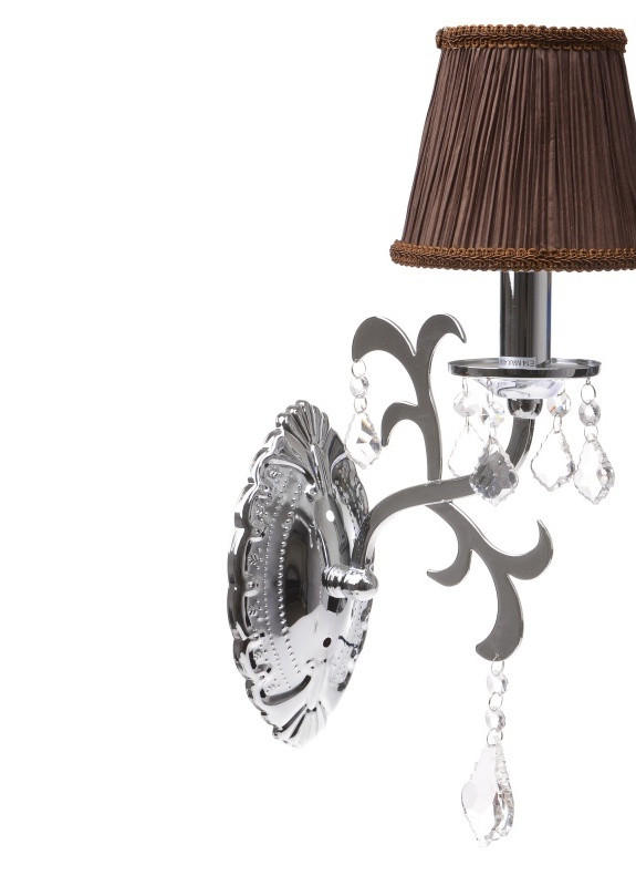 Бра настенное накладное в спальню хрустальное с абажуром классическое BCL-300W/1 Brille (253894581)