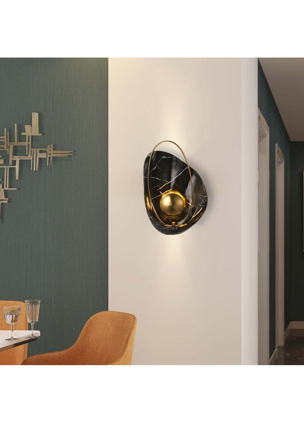 Бра настінний LED W1834-bk-k Чорний 40х26х10 см. Sunnysky (253544779)